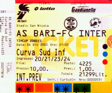 Bari-Inter 02-03 - Coppa Italia