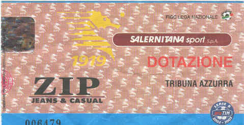 Salernitana-Bari 02-03 Biglietto da 2 euro
