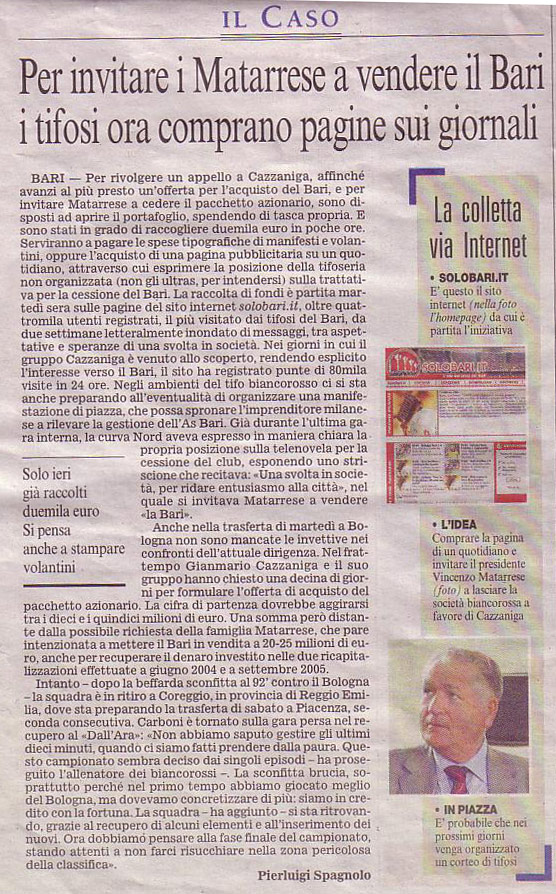Corriere del Mezzogiorno - 9/2/06