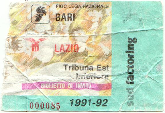 Bari-Lazio 1991-1992