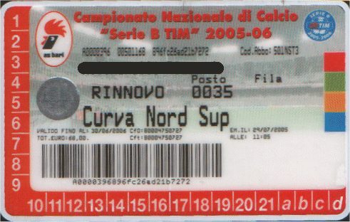 Abbonamento Curva Nord 2005/2006