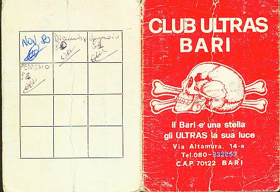 Tessera Ultras 1980/1981