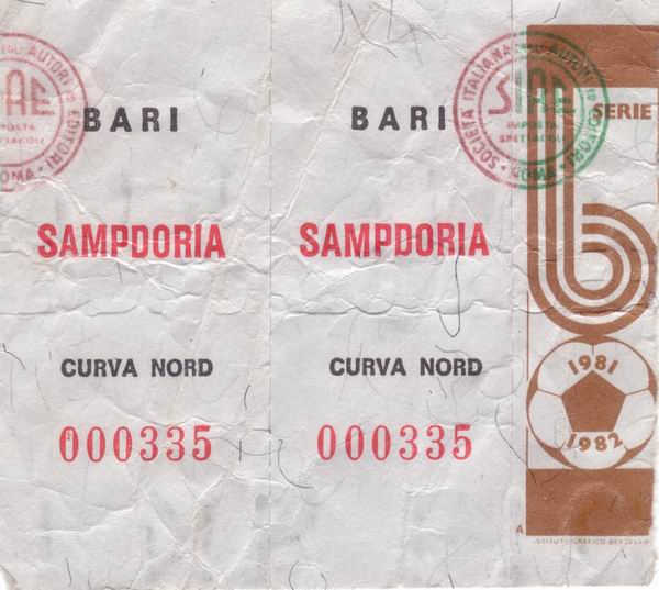 Bari-Sampdoria 81-82