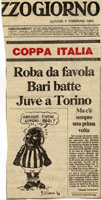 Coppa Italia 84 - Il Bari elimina la Juve!!