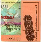 Bari-Modena 1992-1993